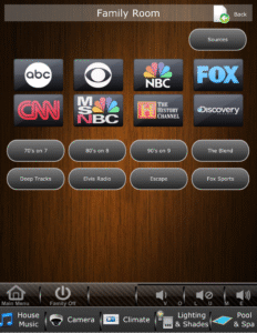 Crestron Tablet - program graphic